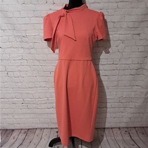 1960s Madmen style MAGGY LONDON sz 10 coral dress